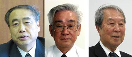 ノーベル物理学賞を受賞した（左から）小林誠、益川敏英、南部陽一郎の３氏.jpg